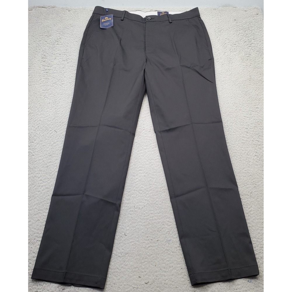 Tourney Golf Performance Pants Men's‎ 35x32 Black Moisture Wicking Stretch Waist